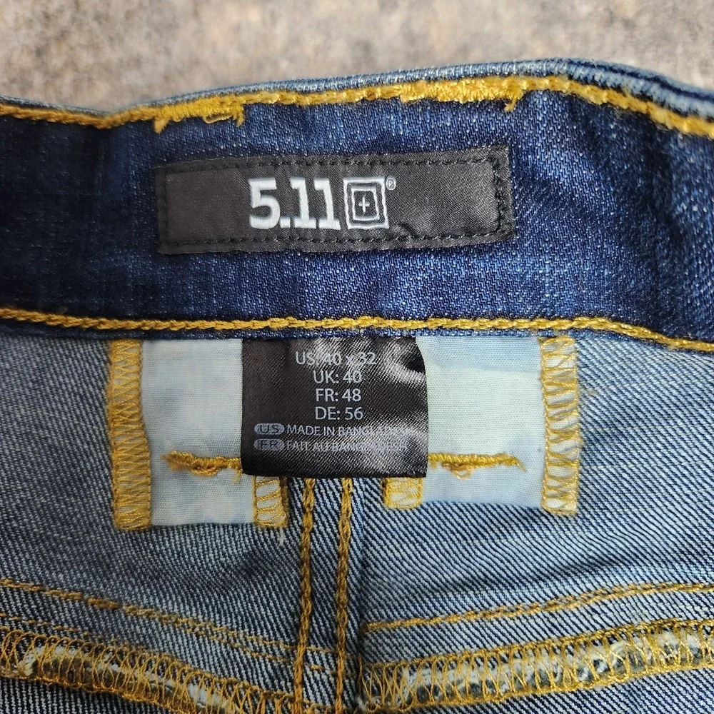 511 Tactical Defender Flex Jeans Men 40x32 Blue Dark Wash Denim Straight Fit